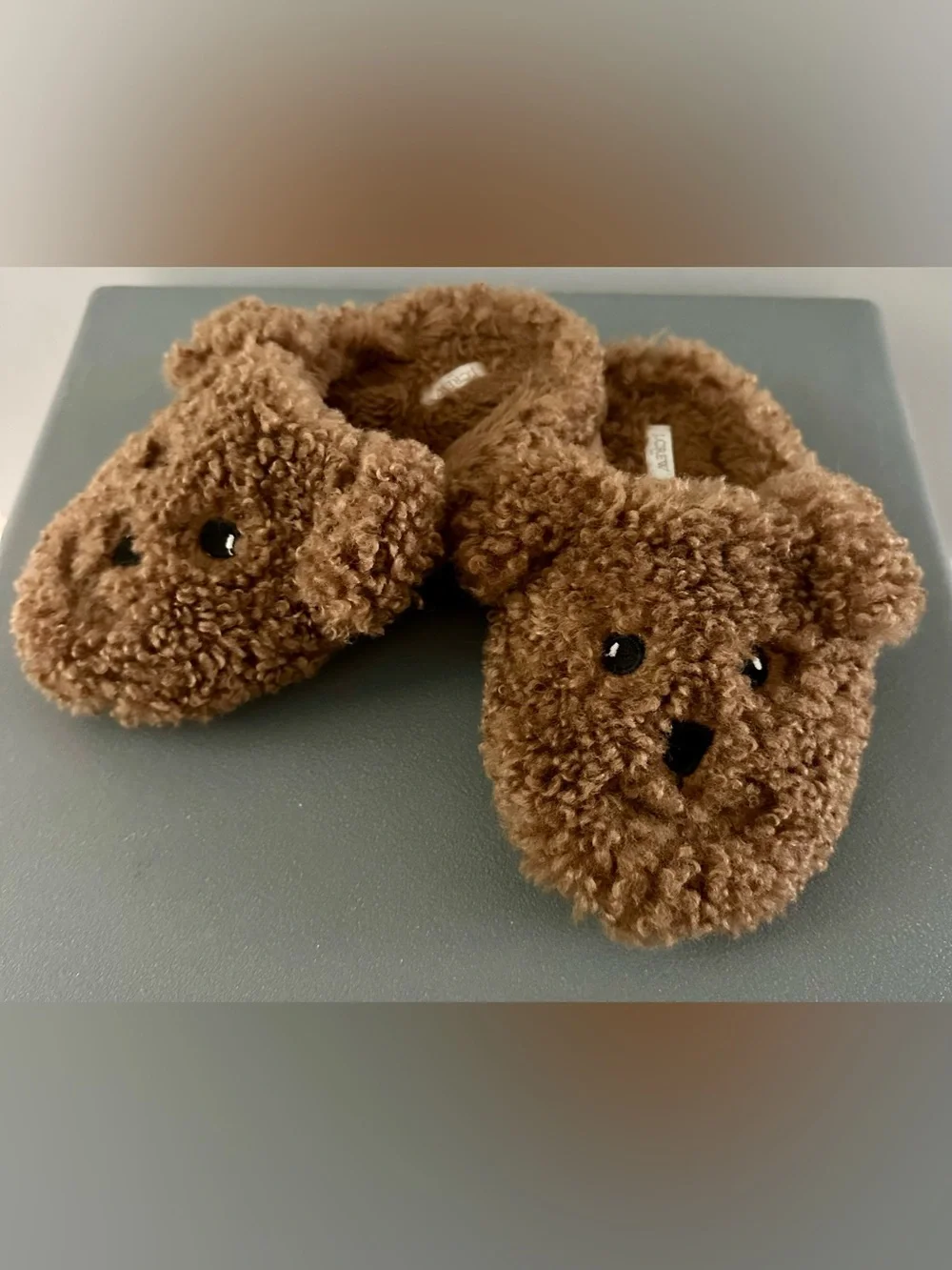 J.CREW Fuzzy Dog Slippers, Size 13 (kids)